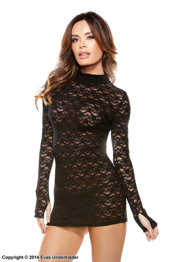 Collared lace dress